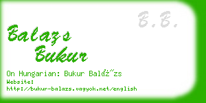 balazs bukur business card